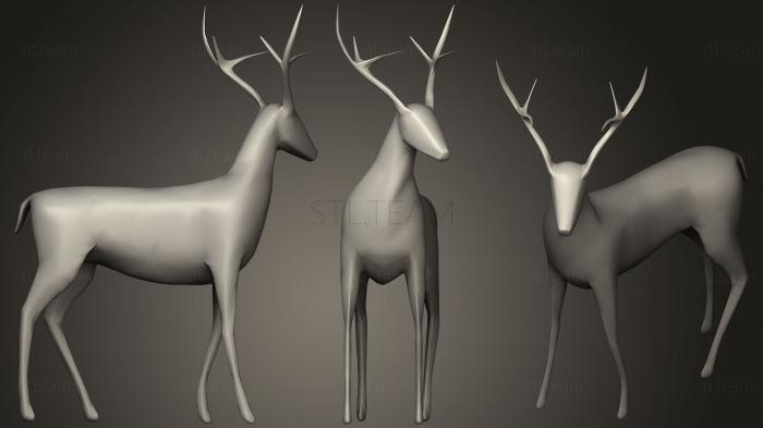 Статуэтки животных Polygonal Deer